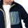 Unisex sherpa jacket with zip -M - Navy and green