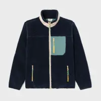 Unisex sherpa jacket with zip XXL Navy