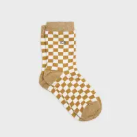 Striped combed cotton socks
