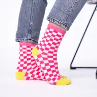 Striped combed cotton socks