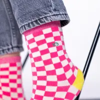 Striped combed cotton socks