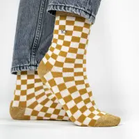 Striped combed cotton socks