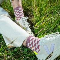 Striped combed cotton socks