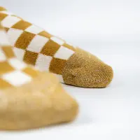 Striped combed cotton socks