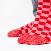 Striped combed cotton socks