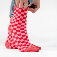 Striped combed cotton socks