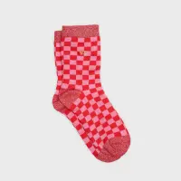 Striped combed cotton socks