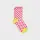 Striped combed cotton socks
