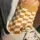 Striped combed cotton socks