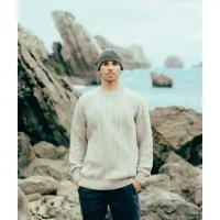 Cable Sweater Ivory Heather