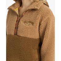 Horizon Mock Neck Teddyfleece mit Halfzip Truffle