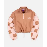 Slides Cropped Halfzip Sweatshirt für Frauen