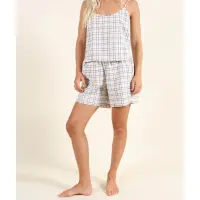 Checks Kurze Hose für Frauen Off White