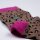 Leopard glitter combed cotton socks White and green