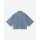 Vita Kurze Oversize Jeansbluse in Stripedblue