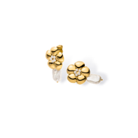 Floral Pearly Ohrringe Gold