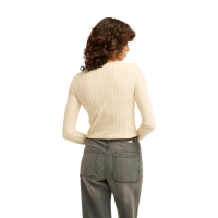 Way out Knit Long Sleeve Top White Cap