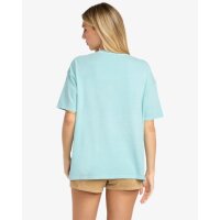 Daylight Blooms - Kurzärmliges T-Shirt mit Screen-Print für Frauen, Misty Blue